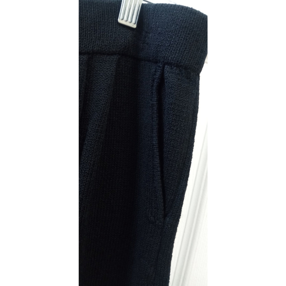 St. John Womens Santana Knit Wide Leg Pants Sz 14 Black Quiet Luxury Comfy EUC - Picture 9 of 9